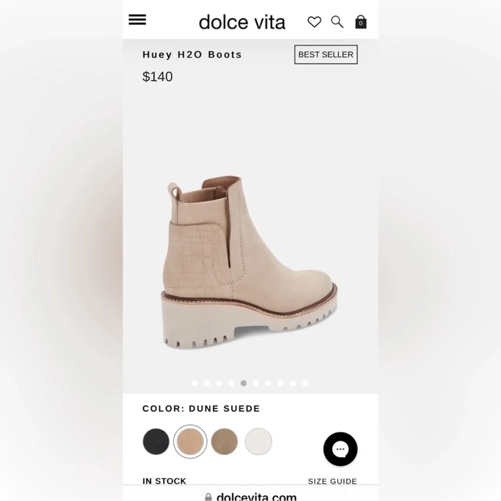 New Dolce Vita waterproof “Dune” tan suede H2O boots Size 6.5 Waterproof - Picture 7 of 10